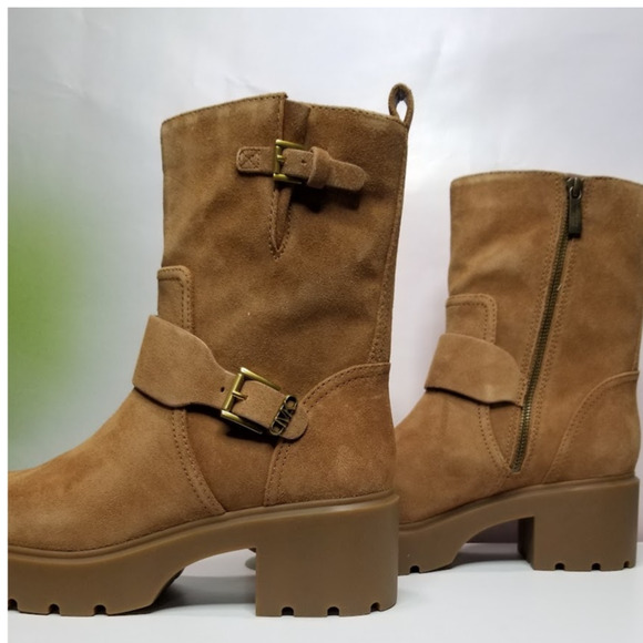 MICHAEL Kors women's Leather Perry Bootie Size 10 Luggage NWT - Picture 1 of 7